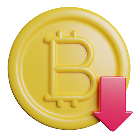Perte de bitcoins  3D Icon