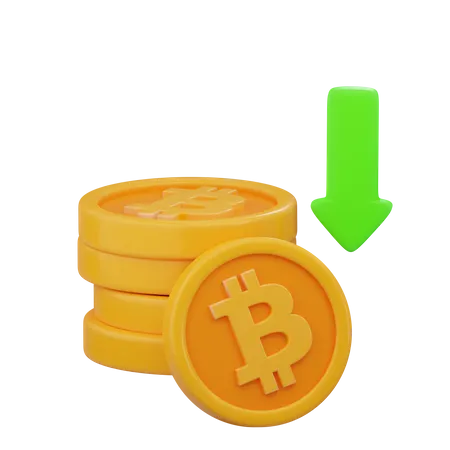 Perte de bitcoins  3D Icon