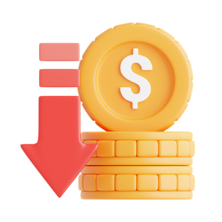 Perte d'argent  3D Icon