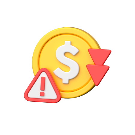 Perte d'argent  3D Icon