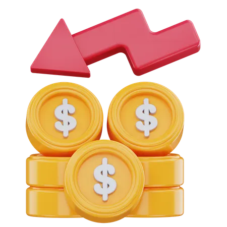 Perte d'argent  3D Icon