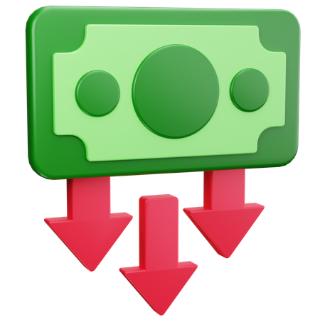 Perte d'argent  3D Icon