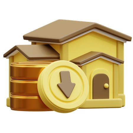 Perte de valeur de la maison  3D Icon