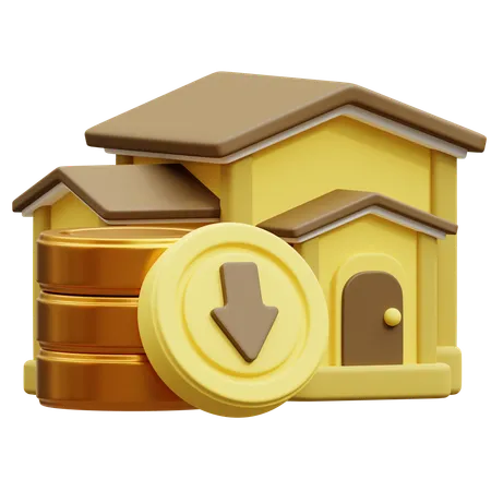 Perte de valeur de la maison  3D Icon