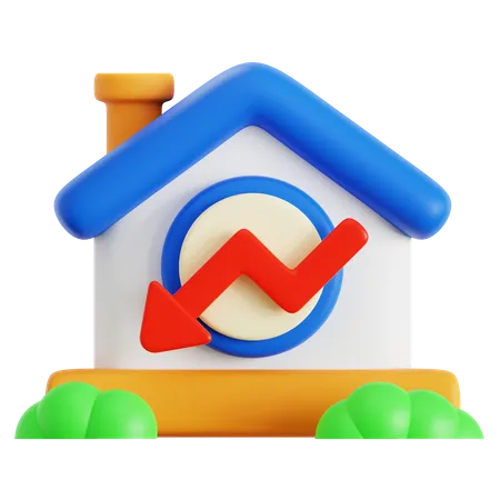 Perte de valeur de la maison  3D Icon