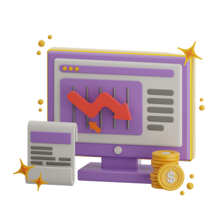 Perte d'entreprise  3D Icon