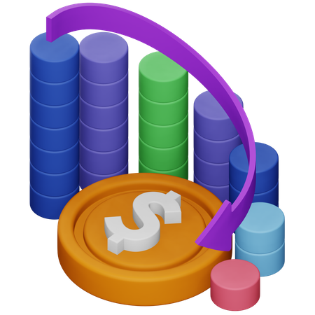 Perte d'entreprise  3D Icon