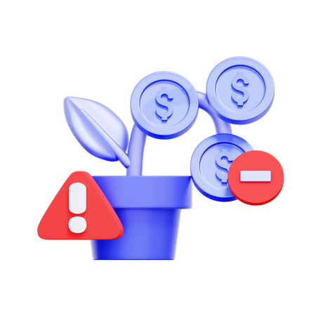 Perte d'investissement  3D Icon