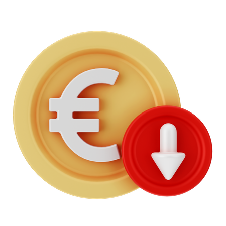 Perte d'euros  3D Icon