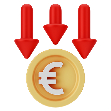 Perte d'euros  3D Icon