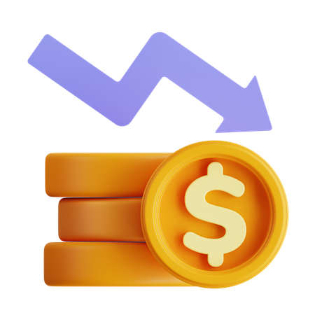 Perte financière  3D Icon