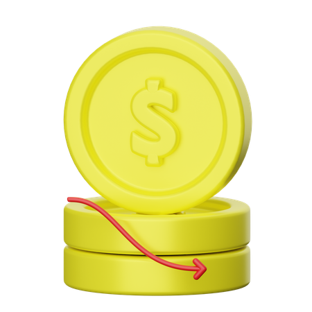 Perte financière  3D Icon