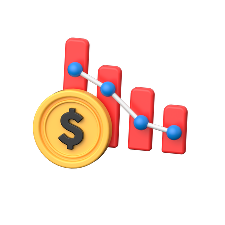 Perte financière  3D Icon