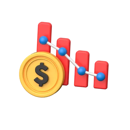 Perte financière  3D Icon