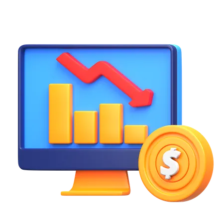 Perte financière  3D Icon