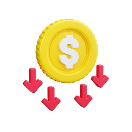 Perte financière  3D Icon