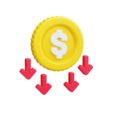 Perte financière  3D Icon