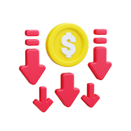 Perte financière  3D Icon