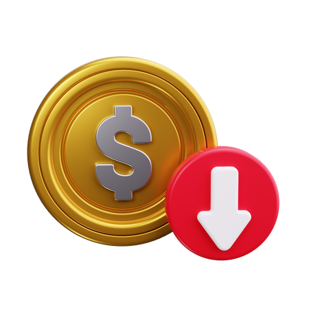 Perte financière  3D Icon