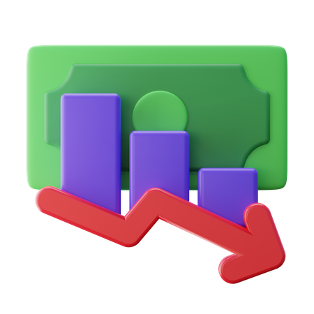 Perte financière  3D Icon