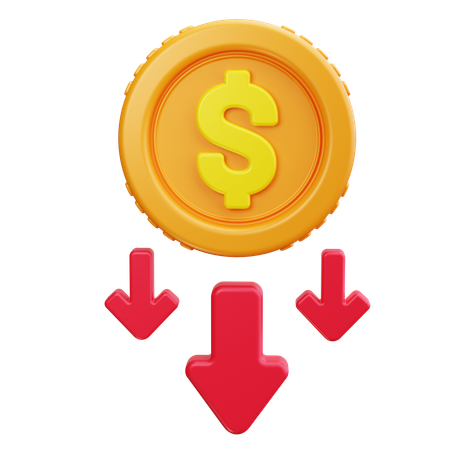 Perte financière  3D Icon