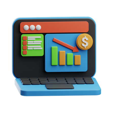 Perte financière  3D Icon