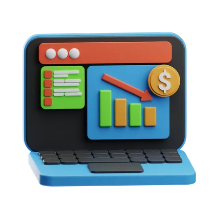 Perte financière  3D Icon