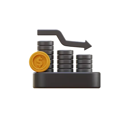 Perte financière  3D Illustration