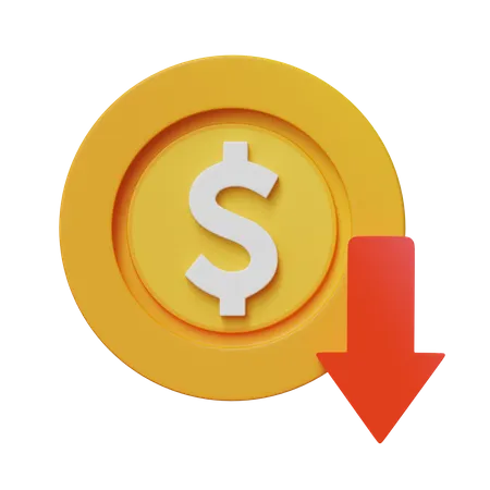 Perte financière  3D Icon