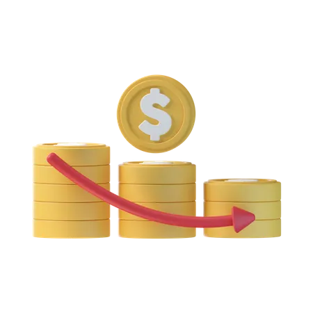 Perte financière  3D Icon