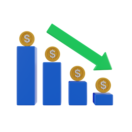 Perte financière  3D Icon