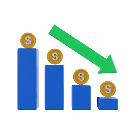 Perte financière  3D Icon