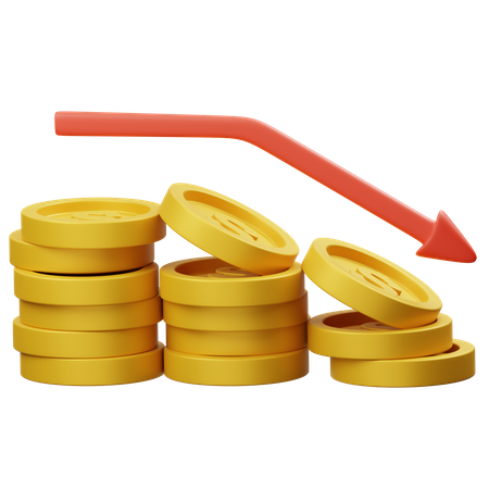 Perte financière  3D Icon