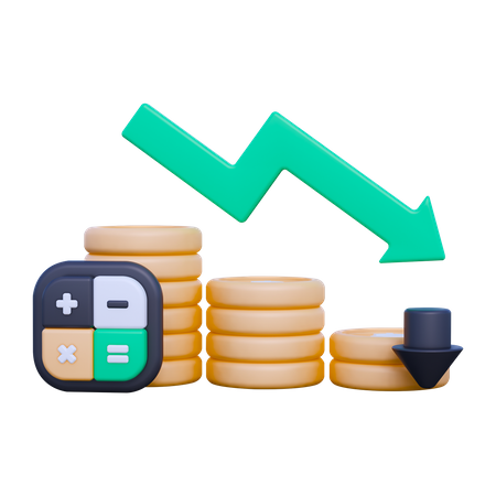 Perte financière  3D Icon