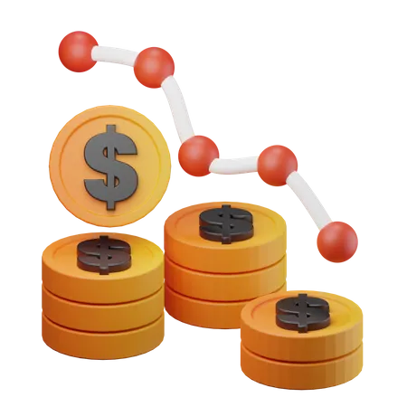 Perte financière  3D Icon