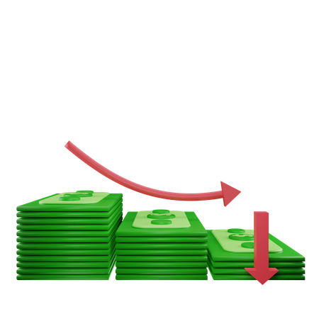 Perte financière  3D Icon