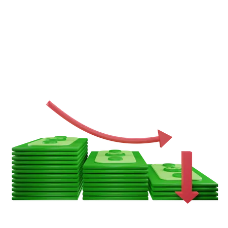 Perte financière  3D Icon