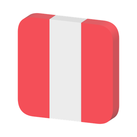 Peru Flag  3D Icon