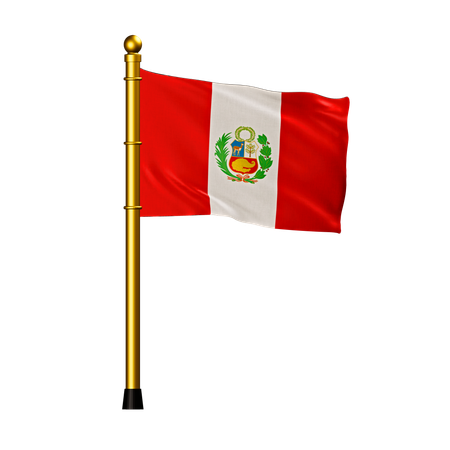 Peru Flag  3D Icon