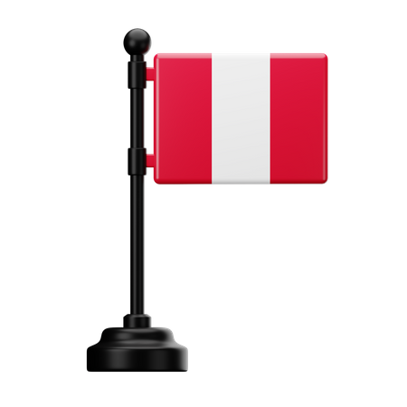 Peru Flag 3D Icon