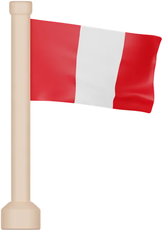 Peru Flag  3D Icon