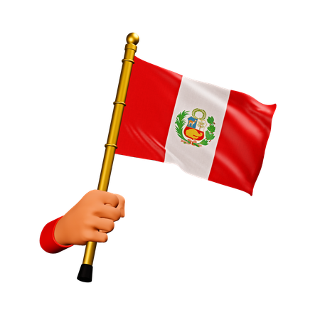 Peru-Flagge  3D Icon