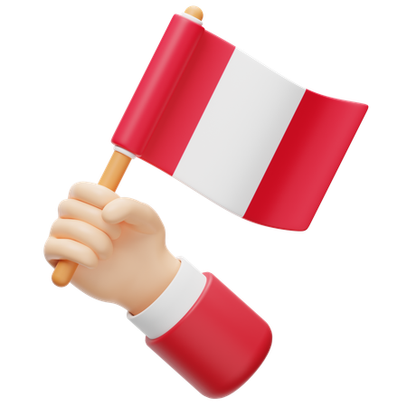 Peru-Flagge  3D Icon