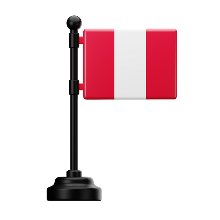 Peru-Flagge  3D Icon