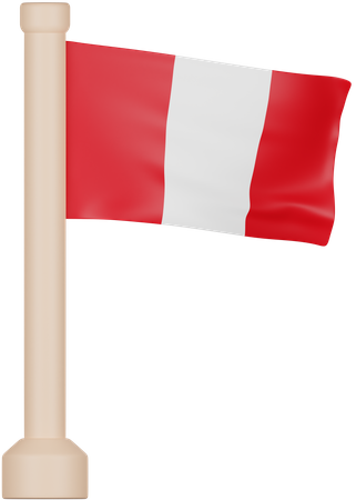 Peru-Flagge  3D Icon