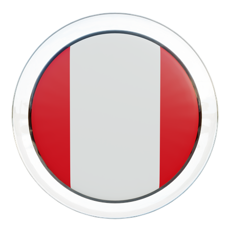 Peruanische Flagge  3D Icon