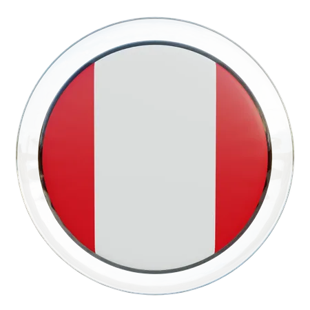 Peruanische Flagge  3D Icon