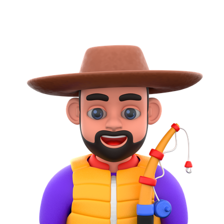 Pescador  3D Icon