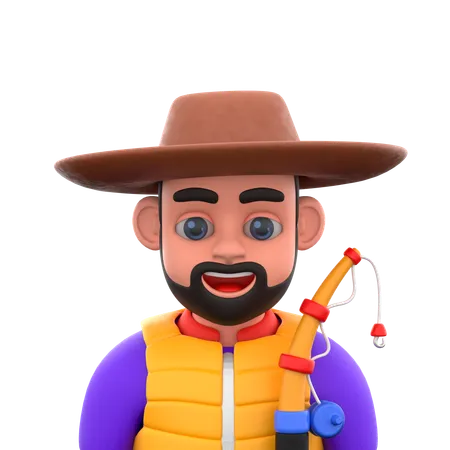 Pescador  3D Icon