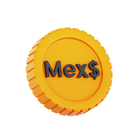 Peso Mexico  3D Icon